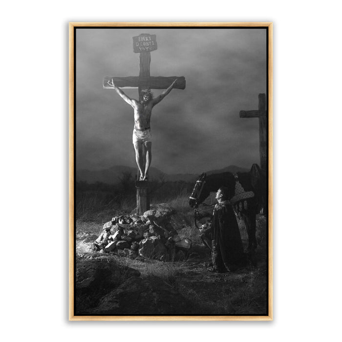 Modern Christian wall art. 'Confession' Savior Jesus on metal with gold frame by Reflections of Christ.