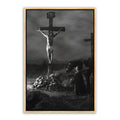 Modern Christian wall art. 'Confession' Savior Jesus on canvas with gold frame by Reflections of Christ.