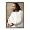 Jesus Christ 'Counselor' portrait. Modern realistic Christian art photo on canvas with gold frame by Reflections of Christ.