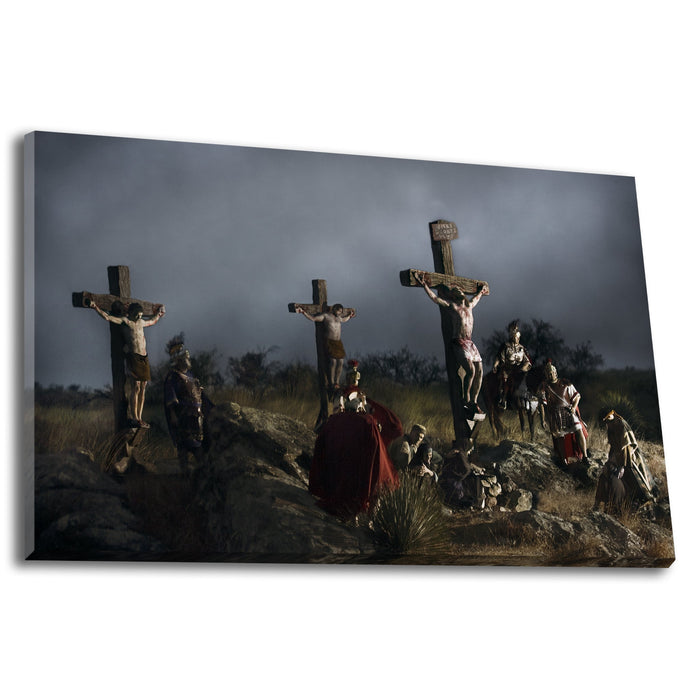 Jesus Christ 'Crucifixion' scene. Modern Christian wall art on canvas by Reflections of Christ.