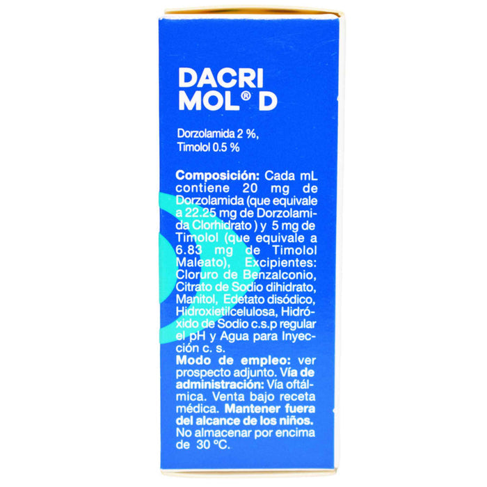 Dacrimol De Colirio Dorzolamida Timolol X 5Ml