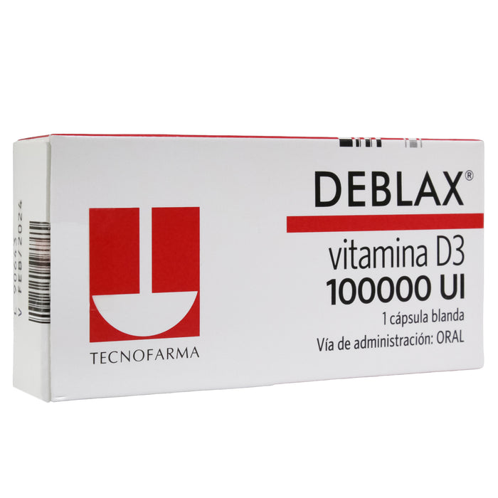 Deblax Vitamina D3 100000Ui X Caja/ 1 Capsula Blanda