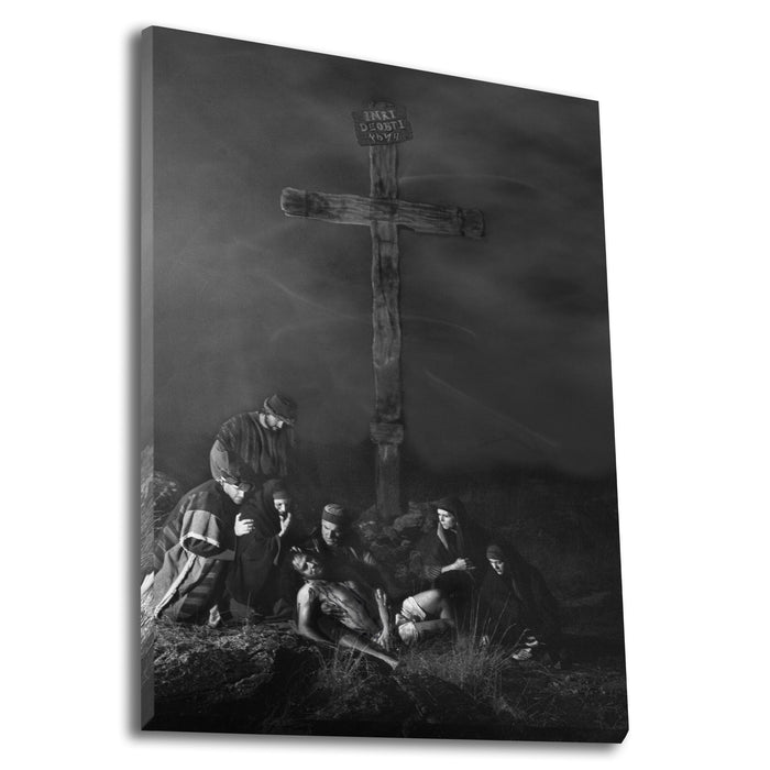 Jesus Christ 'Descent' from the cross. Realistic Christian art work on canvas by Reflections of Christ.