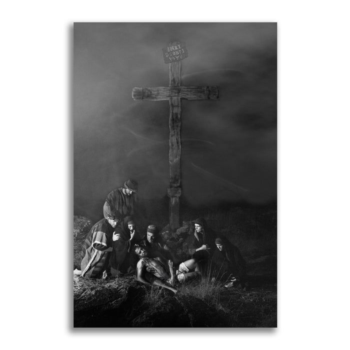 Jesus Christ 'Descent' from the cross. Realistic Christian art work on metal by Reflections of Christ.