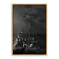 Jesus Christ 'Descent' from the cross. Realistic Christian art work on canvas with gold frame by Reflections of Christ.