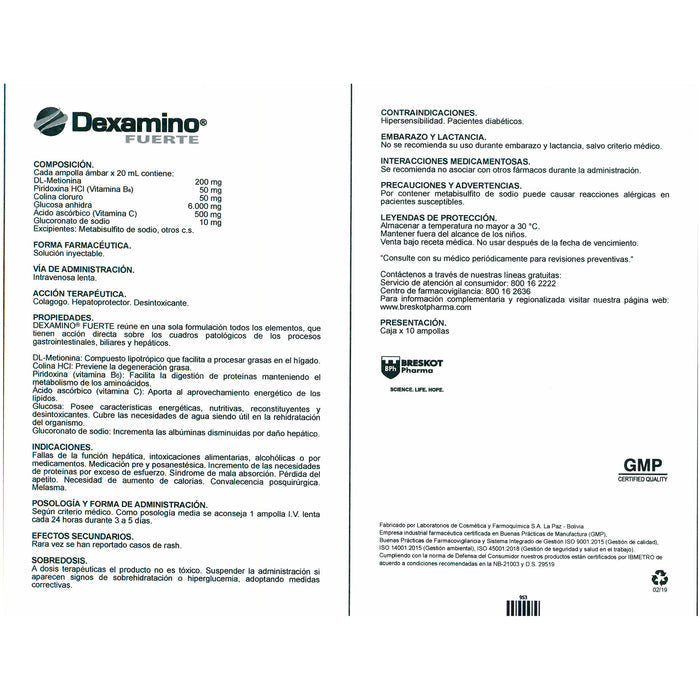 Dexamino Fuerte X Ampollla