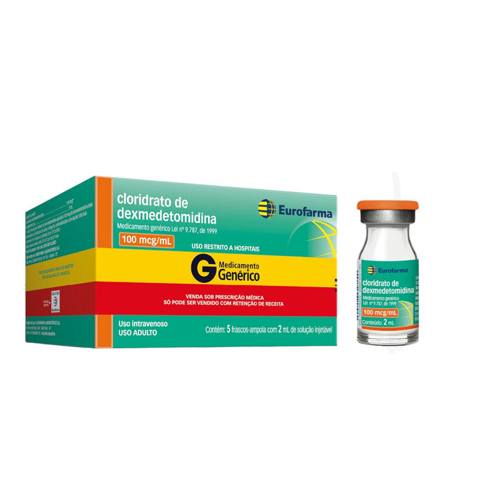 Dexmedetomidina 200Mcg  Iv Eurofarma 2Ml X 5 Frascos
