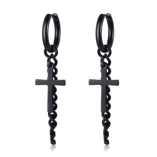 Black Cross With Chain-349B