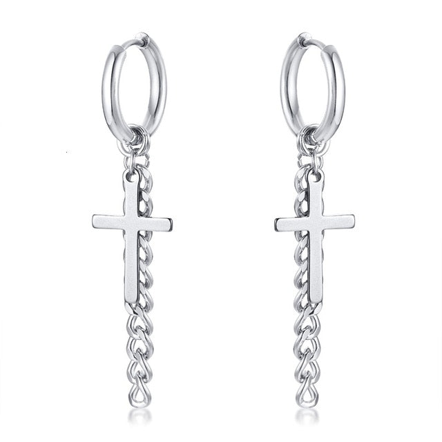 Silver Cross With Chain-349S