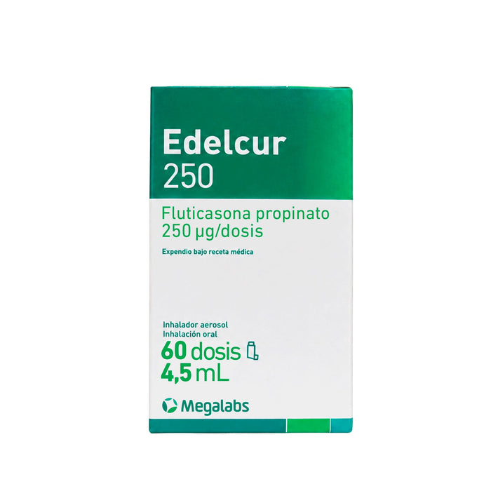Edelcur 250Mcg Fluticasona Propionato Inhalación Bucal X 60 Dosis