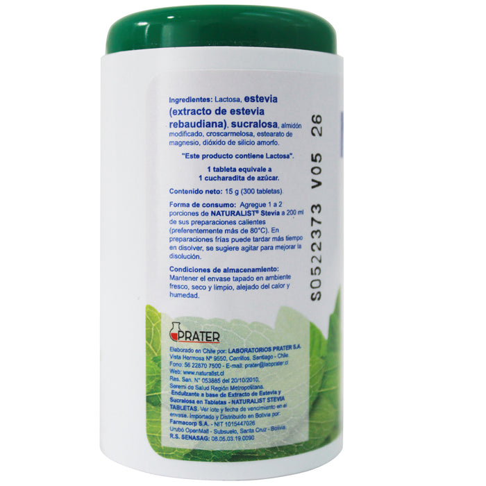 Edulcorante Naturalist X 300 Tabletas