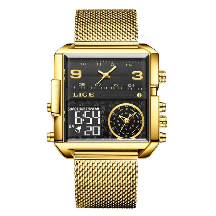 Mesh Belt Gold Black