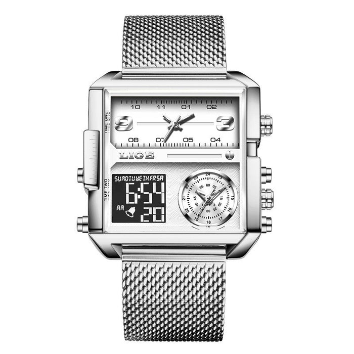 Mesh Belt Silver White
