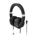 EMF Radiation-Free Air Tube Over-Ear Headphones with Built-In Mic and Full-Range Stereo Sound