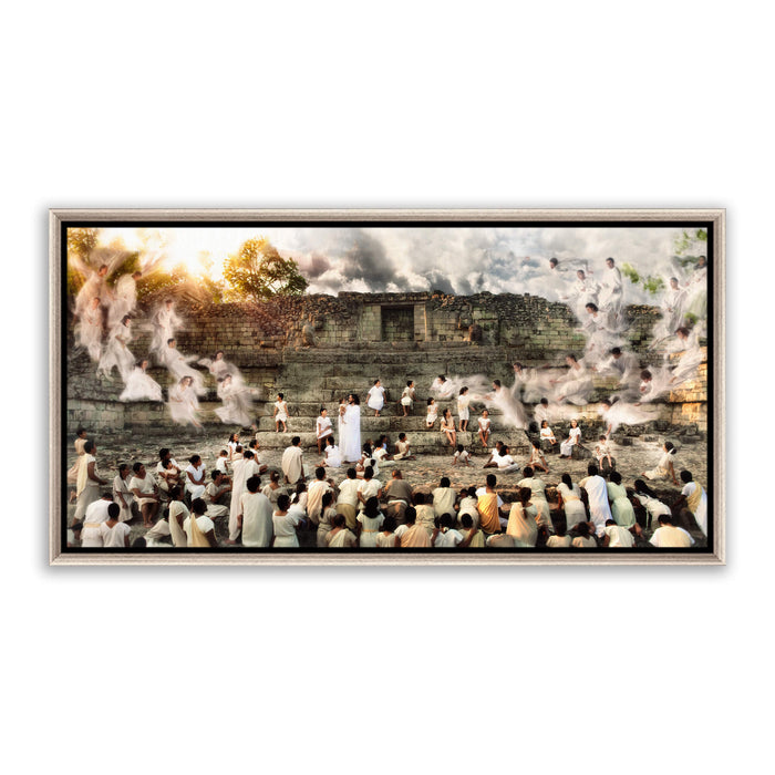 Framed Canvas / 16X8 / Thin Silver