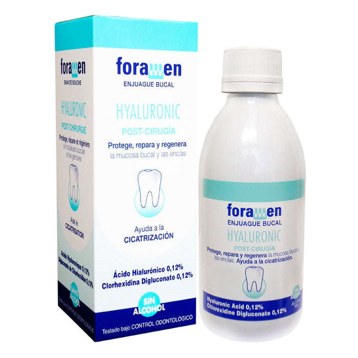 Botella de enjuague bucal Foramen Hyalurónico, 250ml.