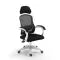 Ergonomic gaming chair with footrest extended