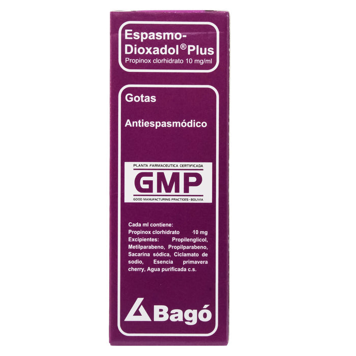 Espasmo Dioxadol Plus 10Mg Gotas X20ml Propinoxato