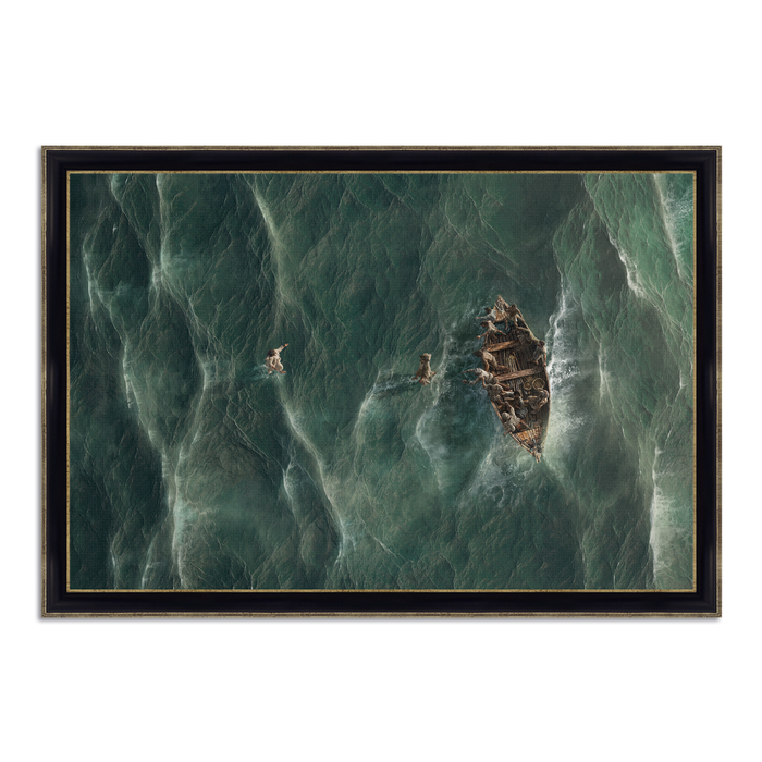 Framed Canvas / 12X8 / Black Gold Classic