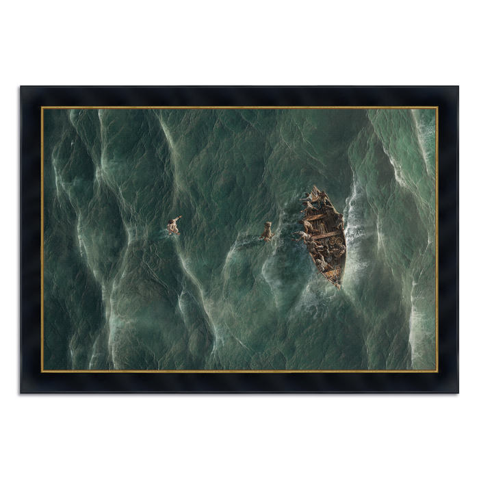 Framed Canvas / 12X8 / Concerto Black Gold