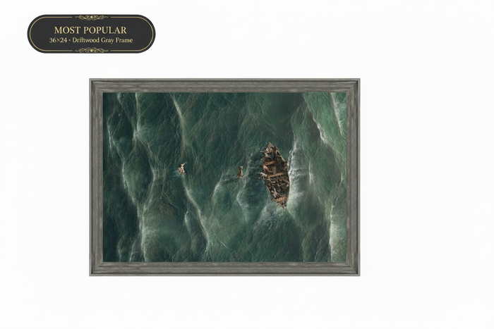 Framed Canvas / 12X8 / Driftwood Gray