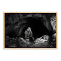 Joseph protector of Jesus Christ. 'Father' realistic Christian art photo on canvas with gold frame by Reflections of Christ.