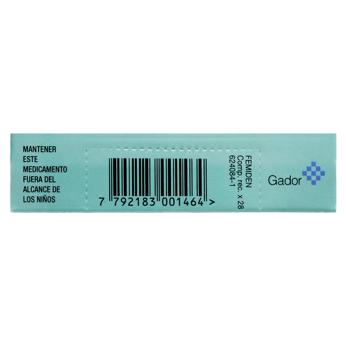 Femiden Nomegestrol Acetato 2.5Mg Y Estradiol 1.5Mg X 28 Tabletas