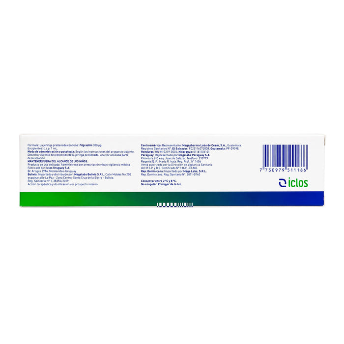Filgrastim 300Mcg Iv-Subcutanea Onc X 1 Jeringa Prellenada