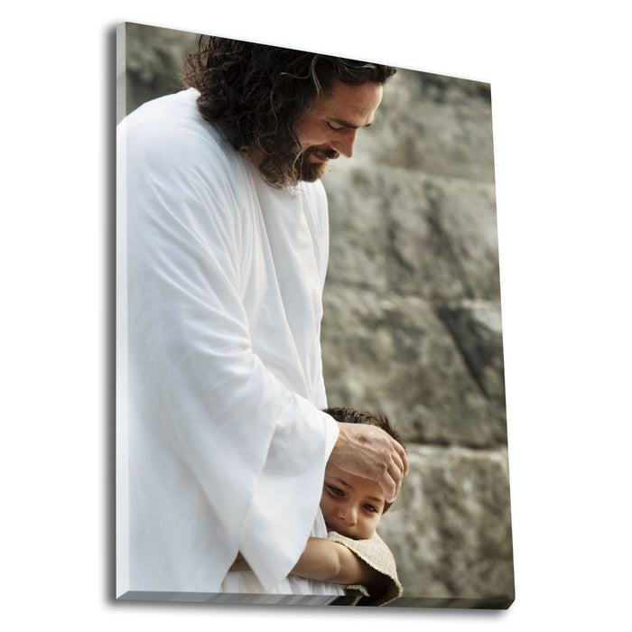 Resurrected Jesus Christ images. 'First Instinct' realistic Christian paintings on canvas by Reflections of Christ.