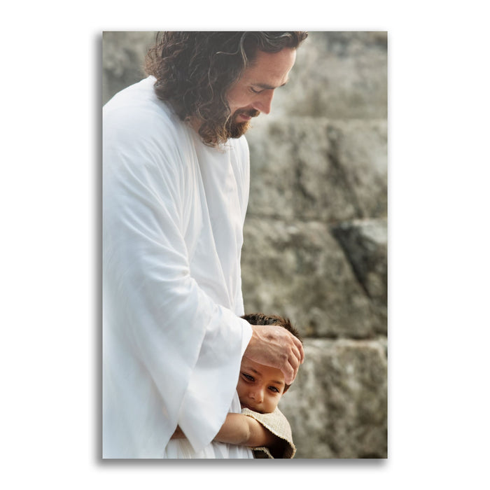 Resurrected Jesus Christ images. 'First Instinct' realistic Christian paintings on metal by Reflections of Christ.