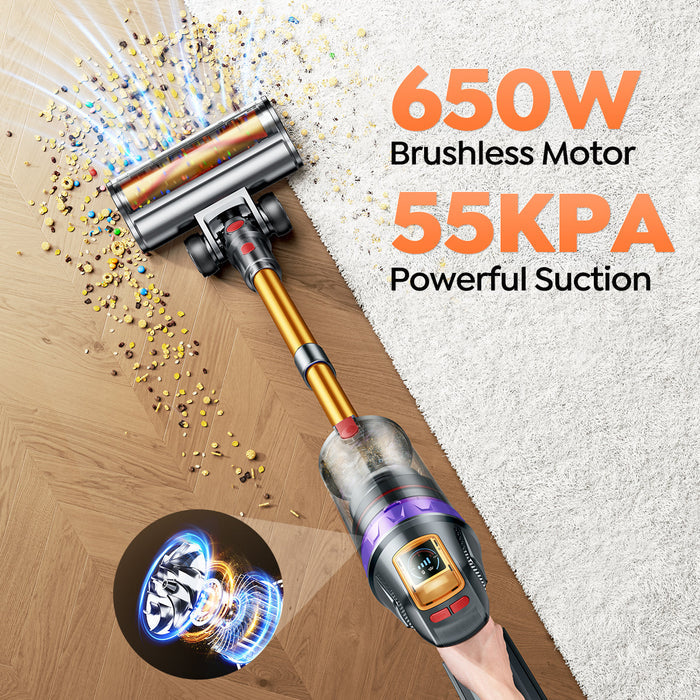 【Flash Sale】Buture VC90 Cordless Stick Vacuum Cleaner | 650W 55KPA