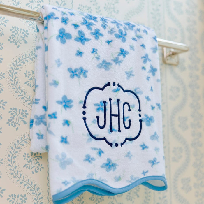 Floral Scallop Bath Towel