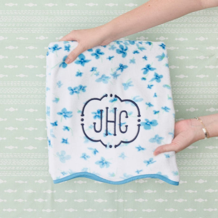 Floral Scallop Bath Towel