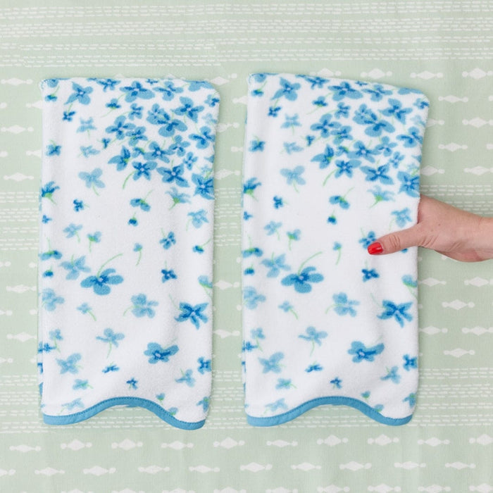 Floral Scallop Hand Towels (pair)