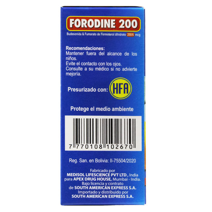 Forodine 200Mcg Aerox120 Dosis Budesonida Formoter