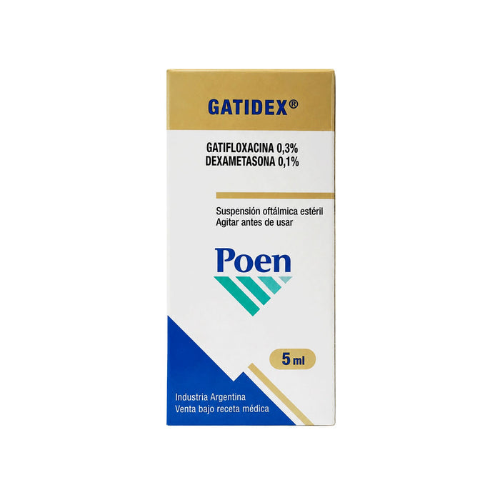 Gatidex Colirio Gatifloxacina 03% Dexametasona 01% X 5Ml