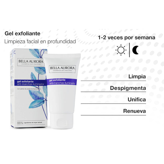 Gel Exfoliante Anti-Manchas Bella Aurora Ilumina X 75Ml