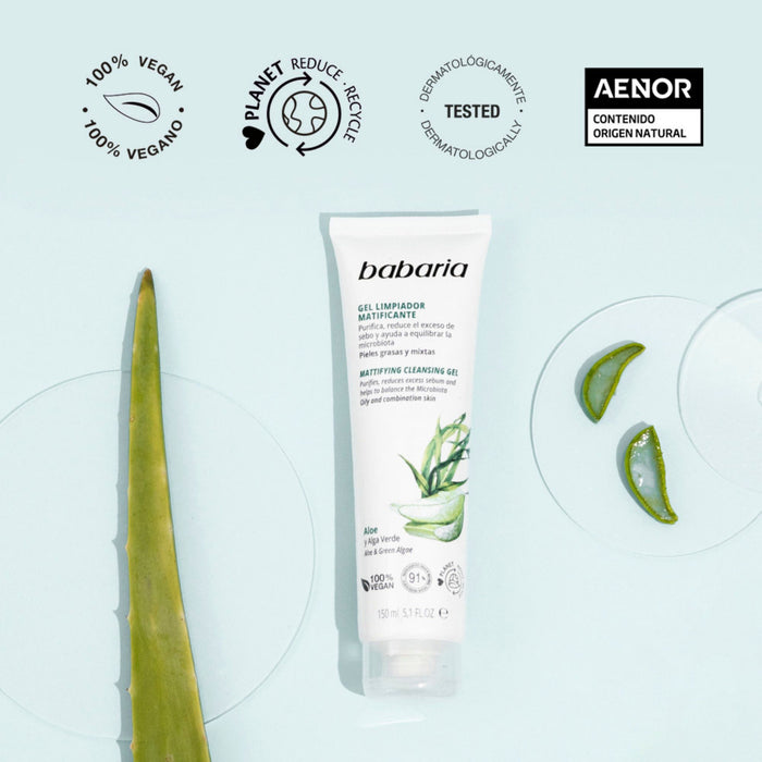 Gel Limpiador Babaria Matificante Aloe X 150Ml