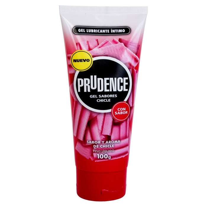 Tubo de gel lubricante Prudence sabor Chicle.