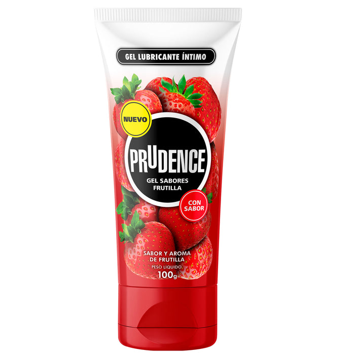 Tubo de gel lubricante Prudence Frutilla, 100g.
