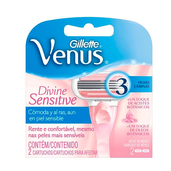 Gillette Venus Divine Sensitive Repuesto X 2 Unidades