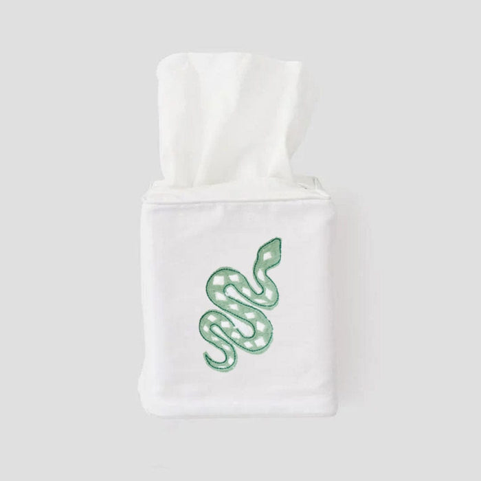 Green Snake Cotton Tissue Box Cover