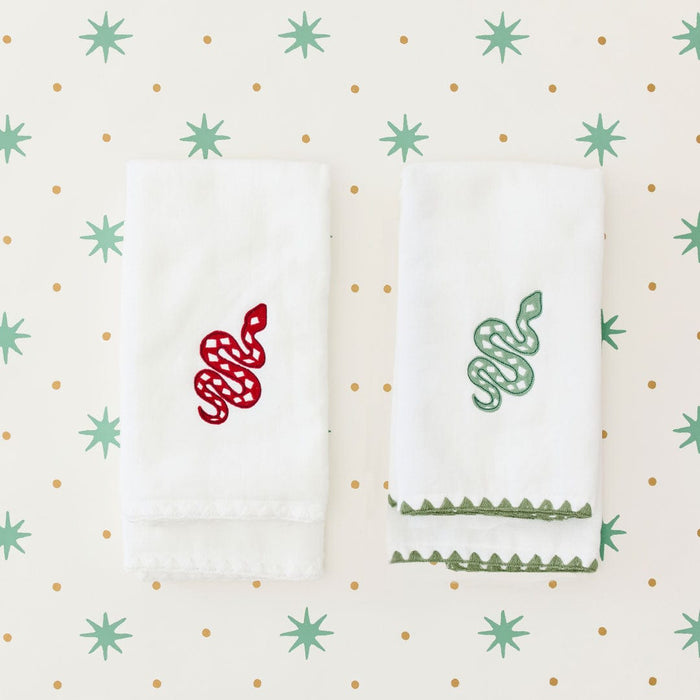 Green Snake Powder Bath Towel