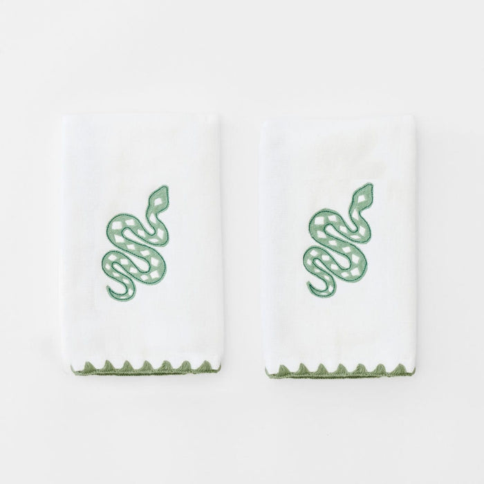 Green Snake Powder Bath Towel