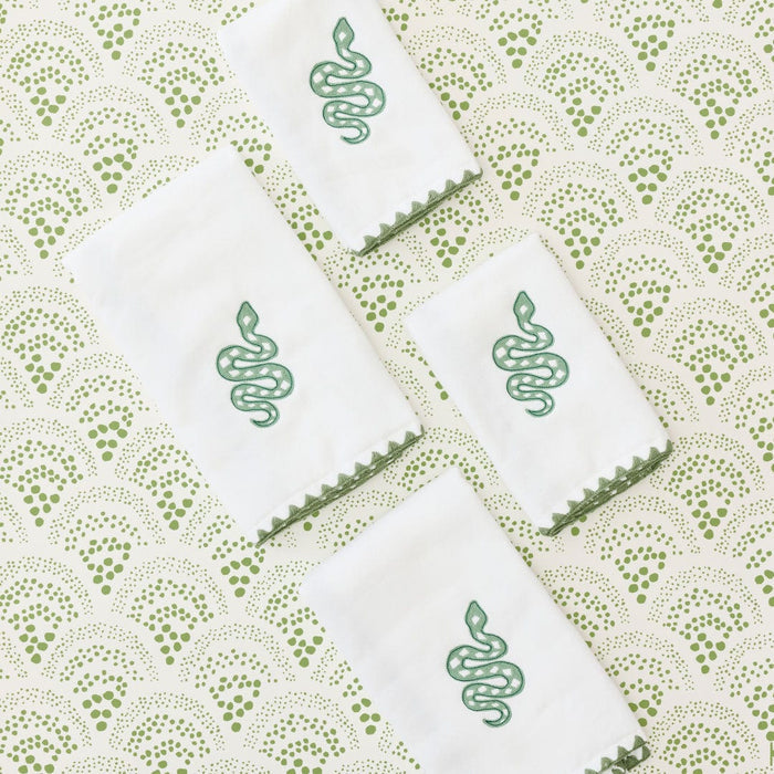 Green Snake Powder Bath Towel