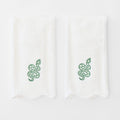 Green Snake Scallop Hand Towel