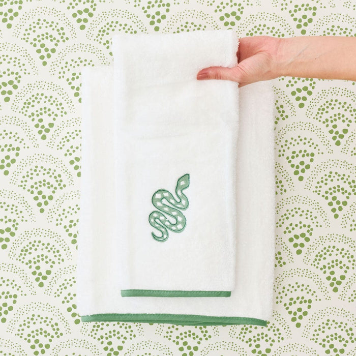 Green Snake Signature Hand Towel