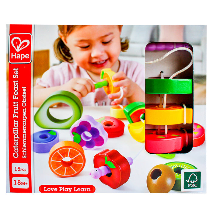 Hape Caterpillar Fruit Feast Set De Juego X 15 Piezas
