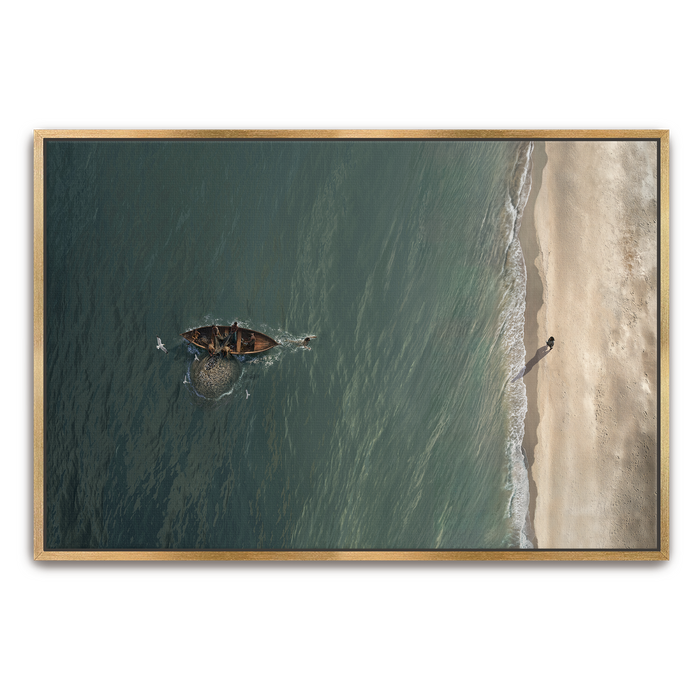 Heart Overboard, Landscape | Peter Swims to the Risen Jesus | Christian Wall Art by Mark Mabry