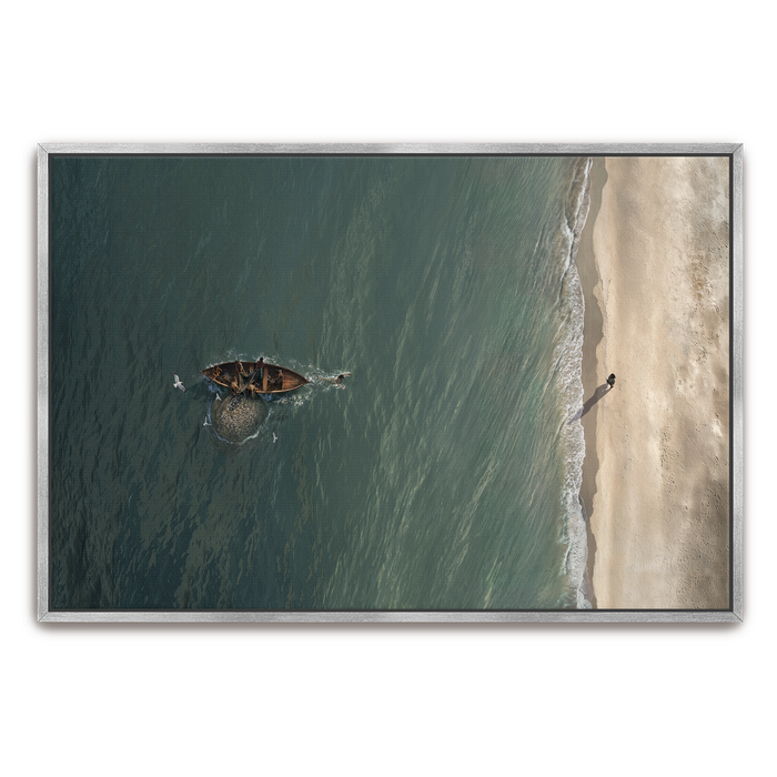 Framed Canvas / 12X8 / Thin Silver